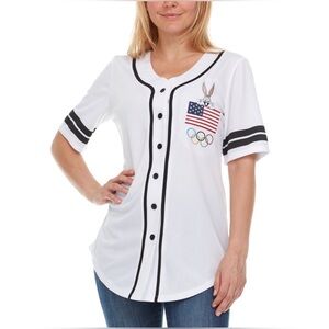 Women’s Looney Tunes Team USA Olympic Baseball Jersey, XXL, NWT